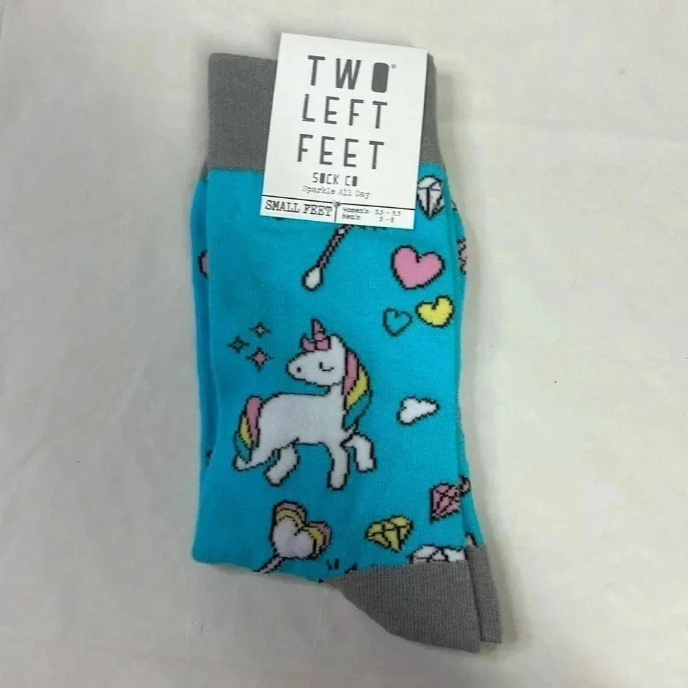 NEW Two Left Feet Small Feet Sparkle All Day Unicorn socks
